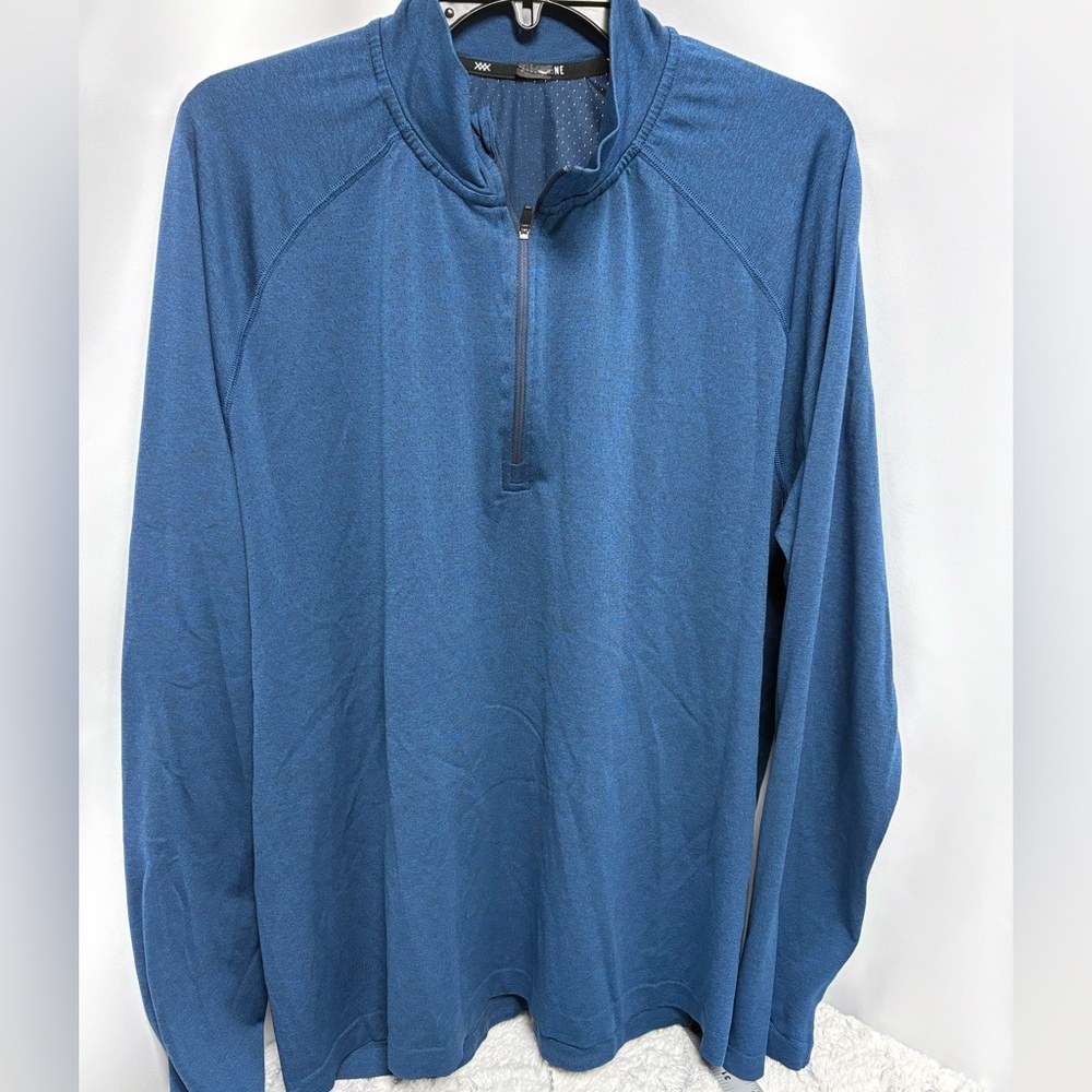 Rhone Long Sleeve 1/4 Zip Men’s Athletic Top Blue Size Large